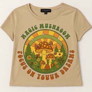 Inspired‎ Culture Magic Mushroom Graphic Tee – Size M – Boho Retro Vibe